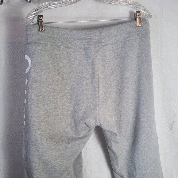 Calvin Klein Jeans Grey White Logo Cotton Poly Pull On Drawstring Joggers Size M - Picture 10 of 16